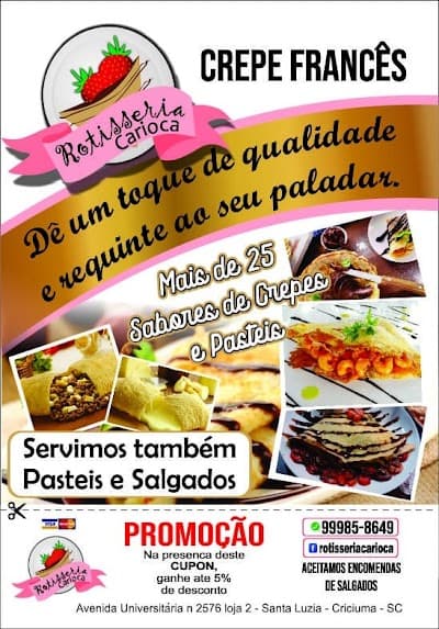 Rotisseria Carioca - Pastéis e Crepes em Criciúma - Foto 1